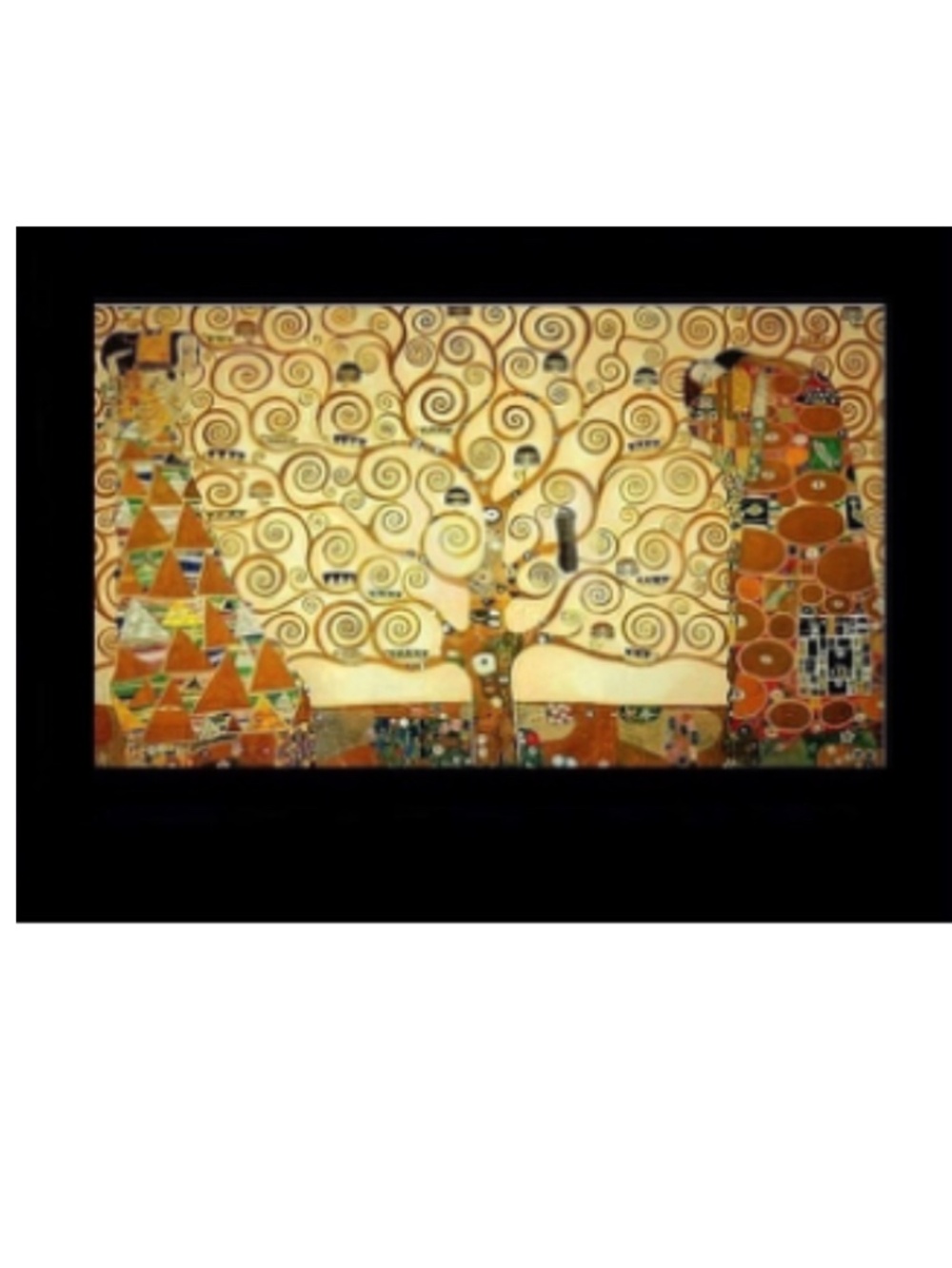 The Tree of Life - Art Nouveau by Gustav Klimt- Cotton Fabric Applique